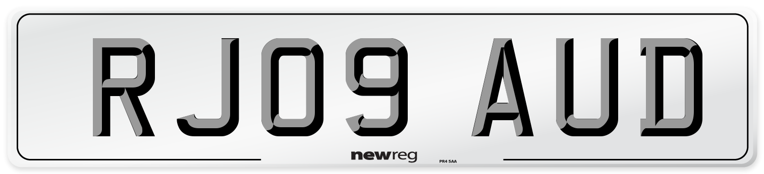 RJ09 AUD Number Plate from New Reg